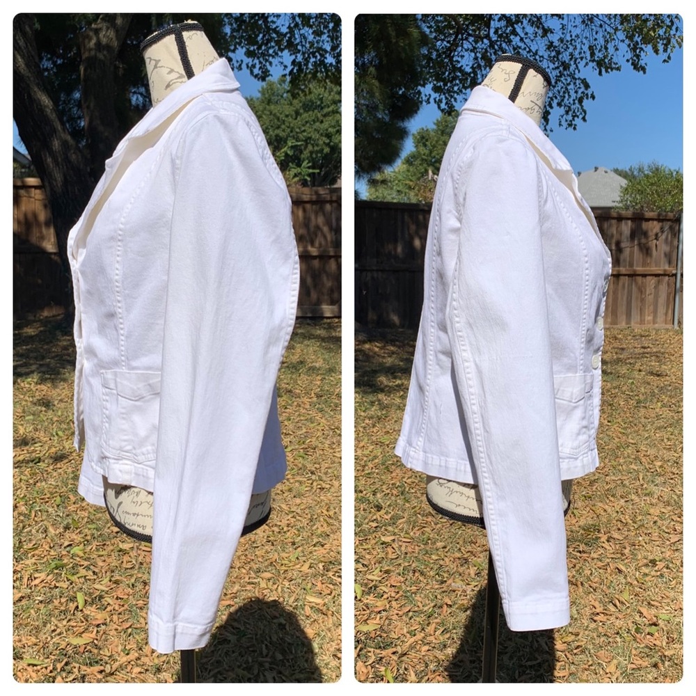Harold’s white denim jacket size Large - Picture 2 of 5
